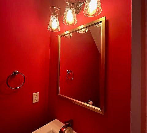 Pretty powder room on main level