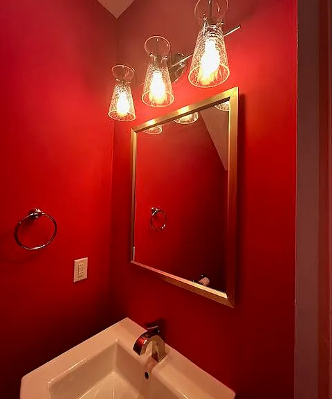 Pretty powder room on main level