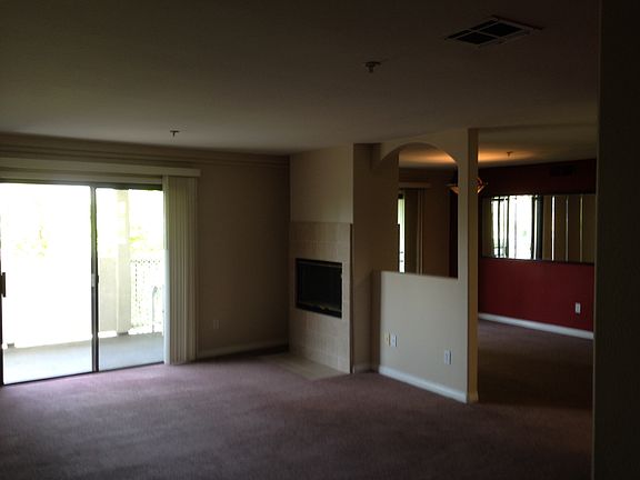 Living room and fireplace