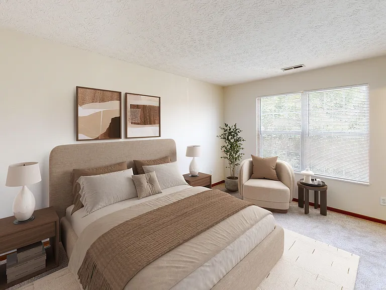 Spacious Bedroom with Large Window