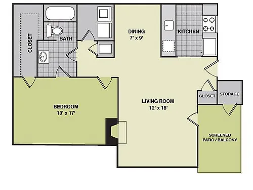Floor plan One Bedroom