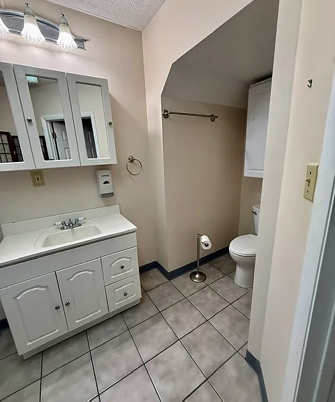 Large storage cabinet along with the storage in the vanity and mirrored medicine cabinet