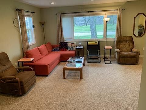 Large, L-shaped living room