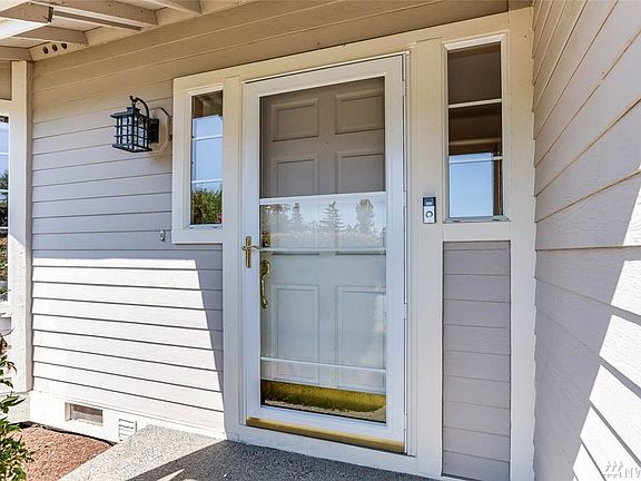 This covered porch provides a gracious entry. 