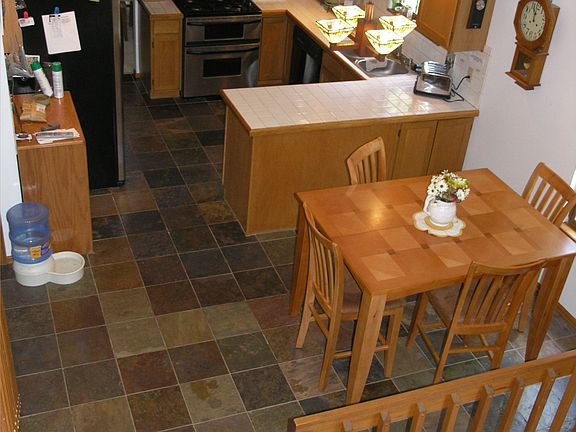 Kitchen & Breakfast nook showing new slate