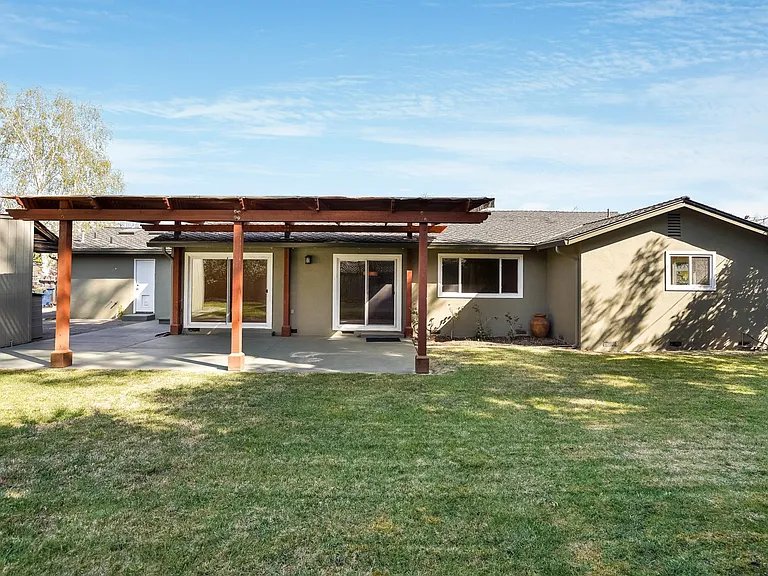 Backyard with lawn space