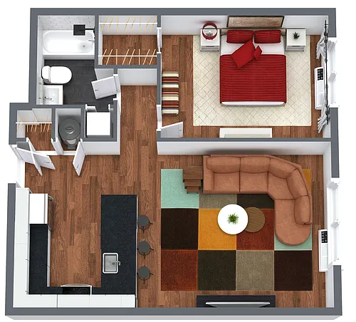 Floor plan 1 Bedroom Standard