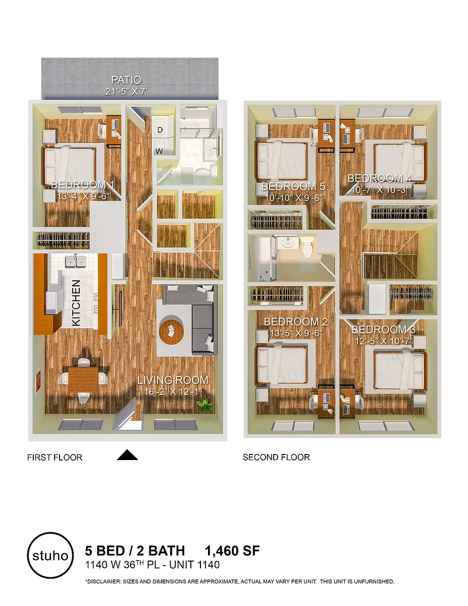 Floor plan Five Bedroom
