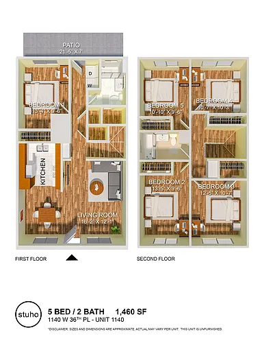 Floor plan Five Bedroom