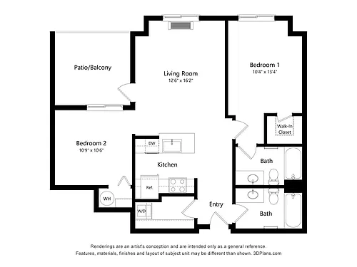 Floor plan 2X2 D2