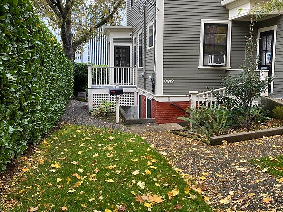 front, side entrance to property