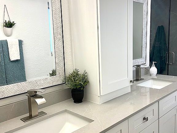Master bath double vanity