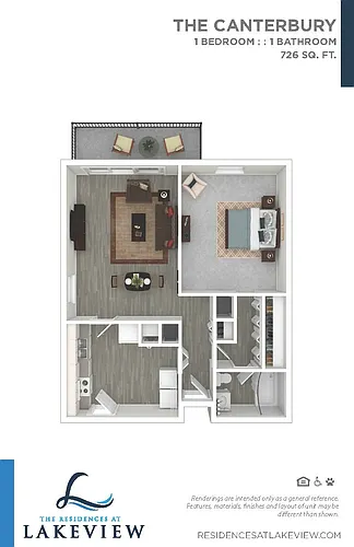 Floor plan 1 Bedroom 1 Bathroom