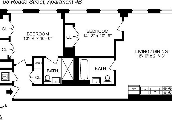 2nd image of 55 Reade St #4