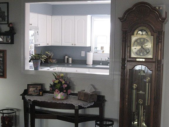 Picture "window" looking into kitchen from living room