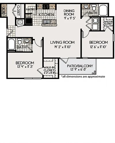 Floor plan 2B Floorplan