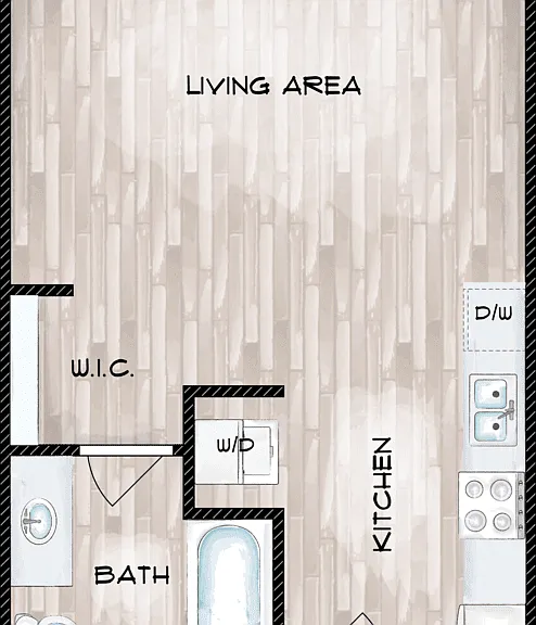 Studio Floorplan Diagram