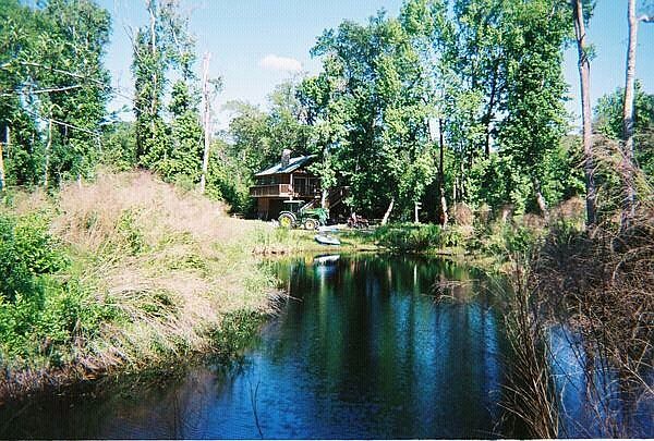 Lake looking east at house