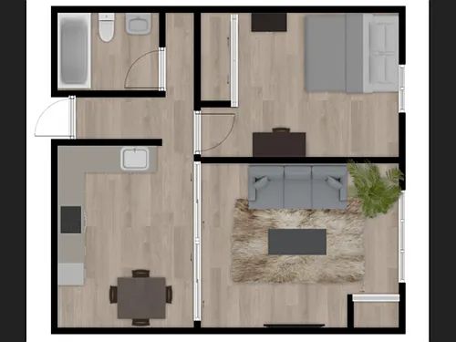Floor plan Stoneridge 1 Bedroom Deluxe