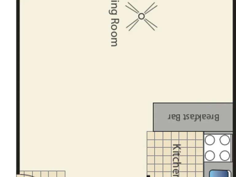 2D Rendering of a Studio Floor Plan 2D Rendering of a Studio Floor Plan
