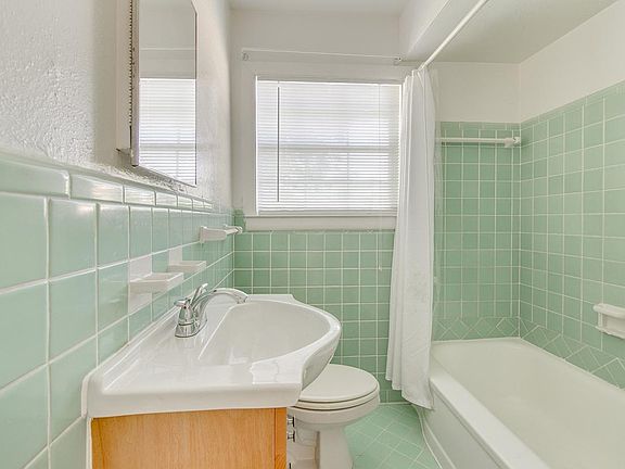 Hall bath with vintage tile