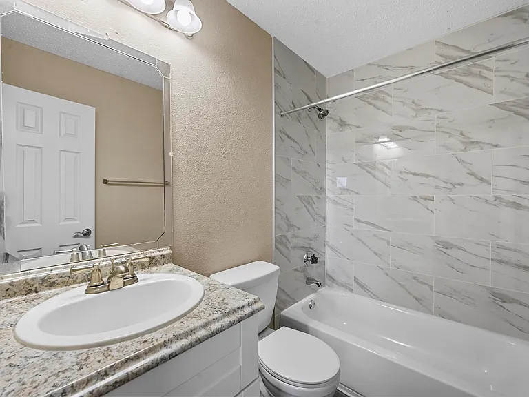 Marbled bathroom