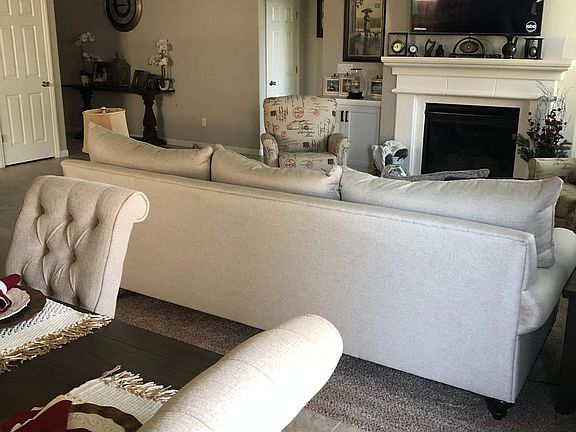 Fireplace, gas-operated via wall switch.