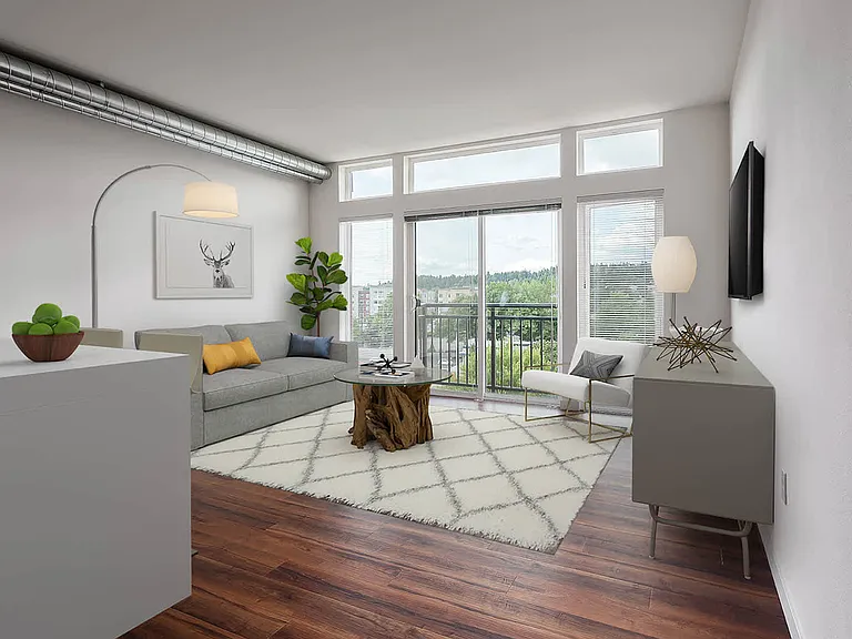 Living Room with Hard Surface Flooring