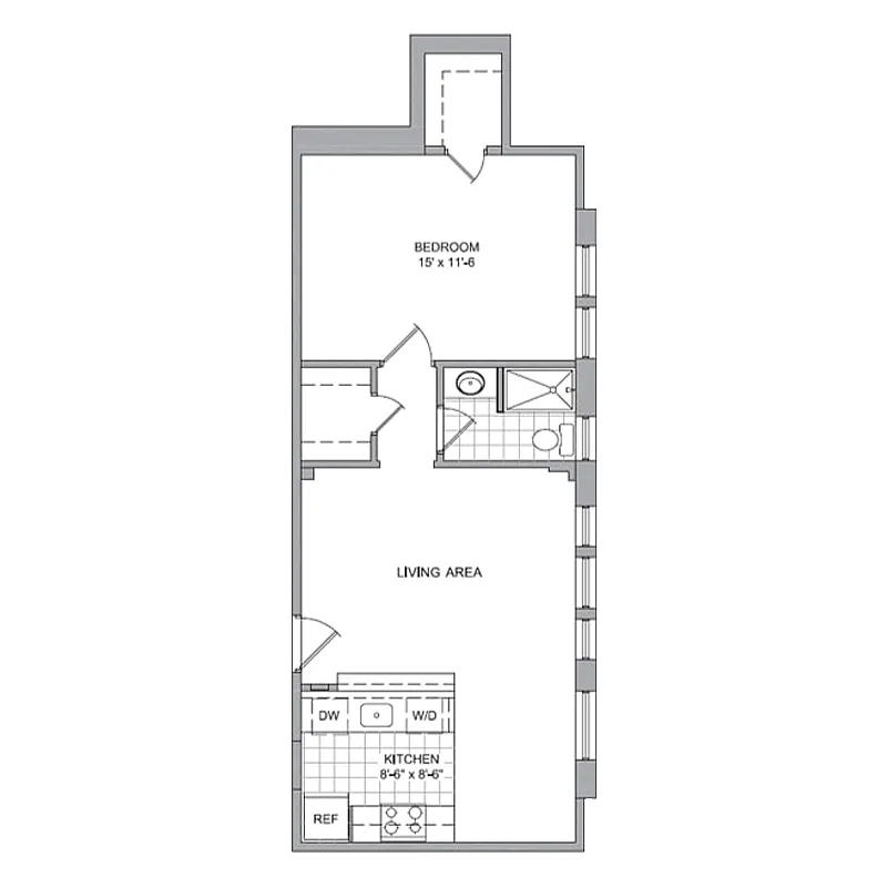 Floor plan 1 Bedroom - C