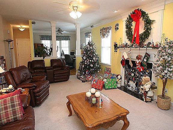 Notice the beautiful columns at the entrance of the formal dining room.