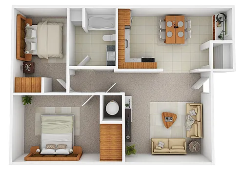 Floor plan 2bed/1bath