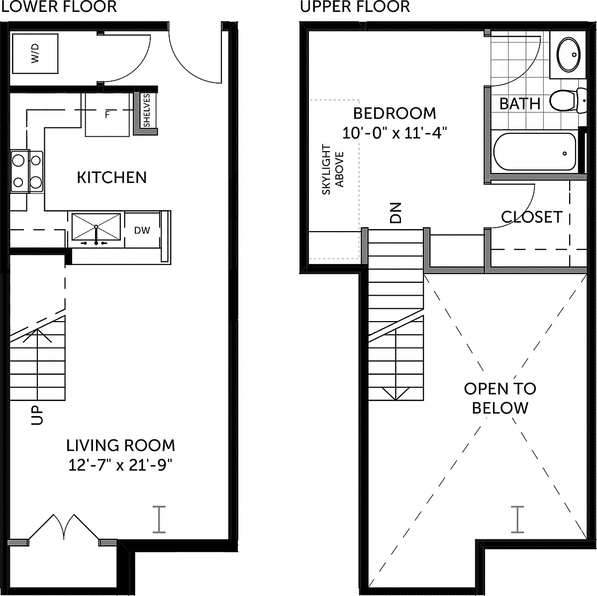 Floor plan 1 Bedroom 1 Bath