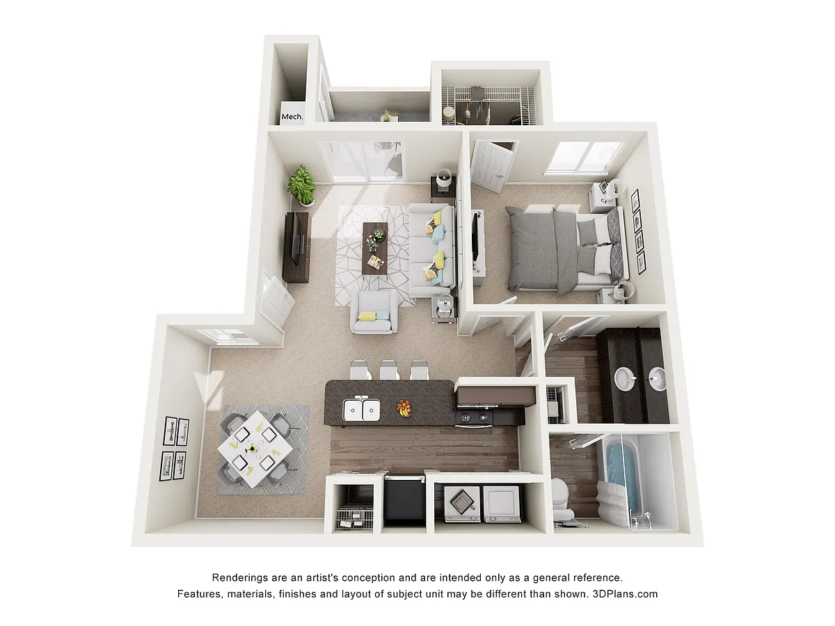 Floor plan B 1X1