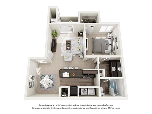 Floor plan B 1X1
