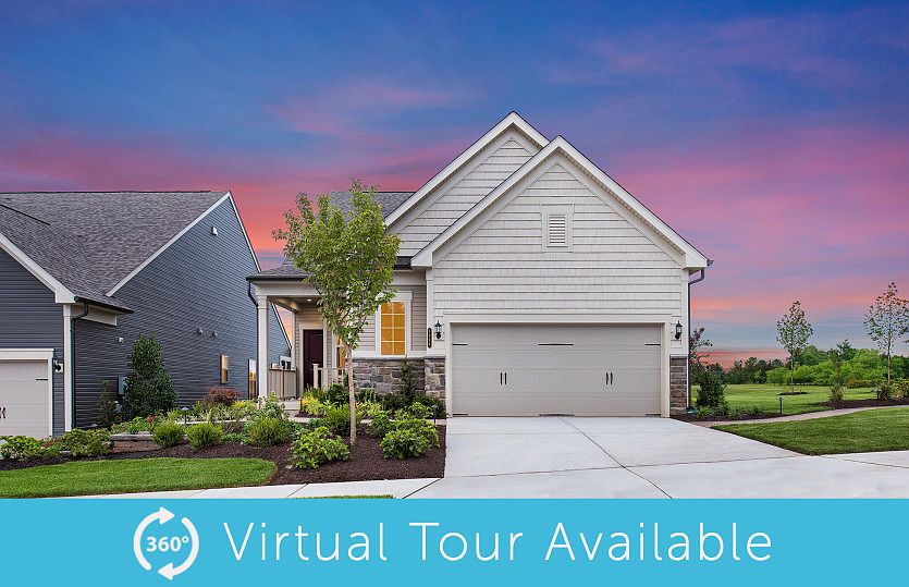 Exterior view of the Passport with a 2-car garage - Elevation 4 at Carter s Mill in Haymarket, VA.