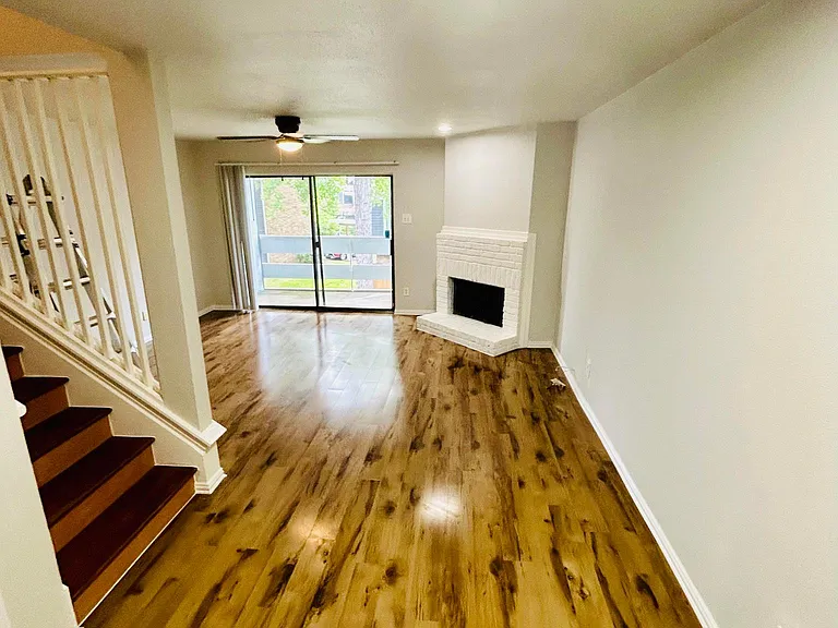Spacious well lit living room and dinning room