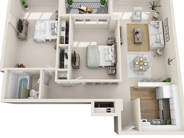 2 Bed 2 Bed