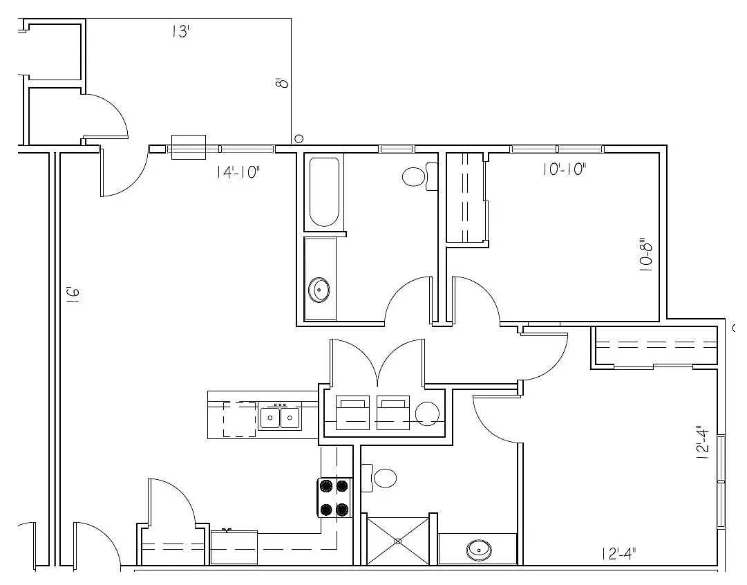 Floor plan 2 Bedroom 2 Bathroom Platinum