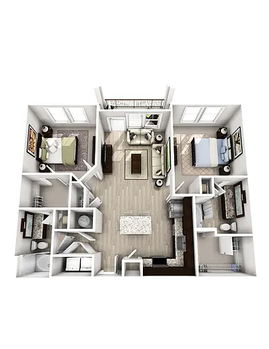 Floor plan B1 Cyan
