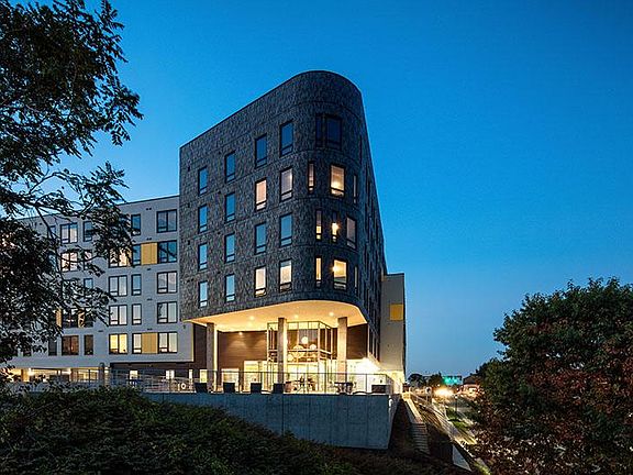 the apartment complex