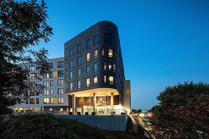 the apartment complex