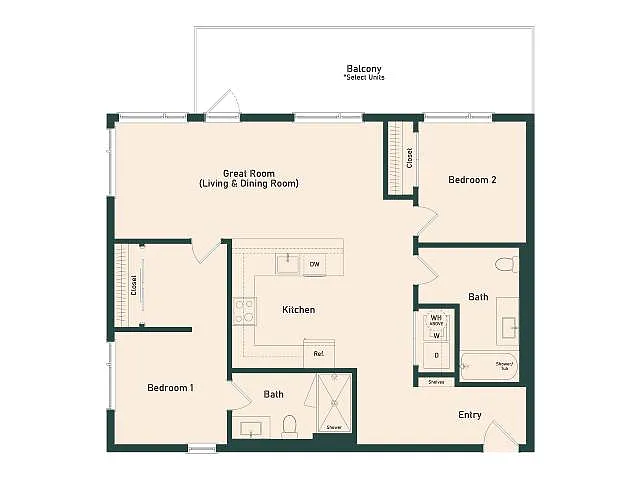 Floor plan 2B-1