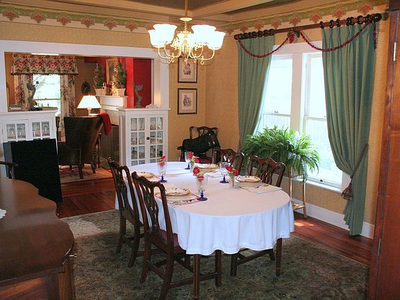 Formal dining room with original built-ins