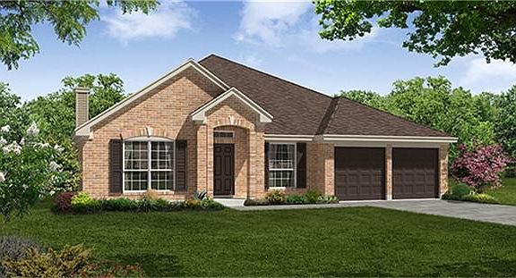 Artist rendering of the same floor plan and model with a different elevation