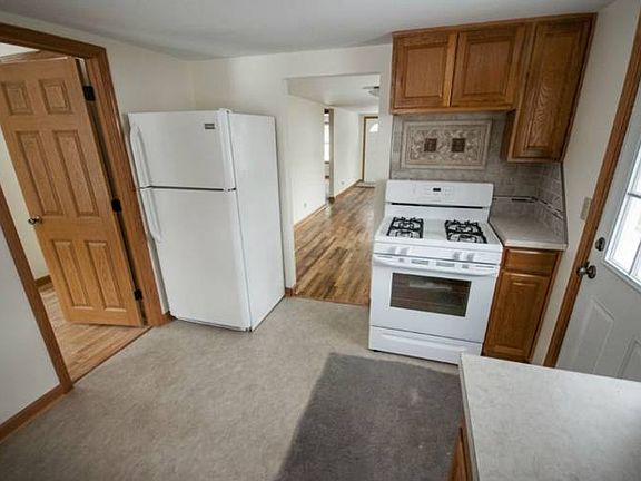 The impressive kitchen renovations create a bright and inviting space.  In addition to new oak cabinets and laminate counter tops you'll find a new Frigidaire refrigerator, new gas stove and oven with self cleaning and convection settings.