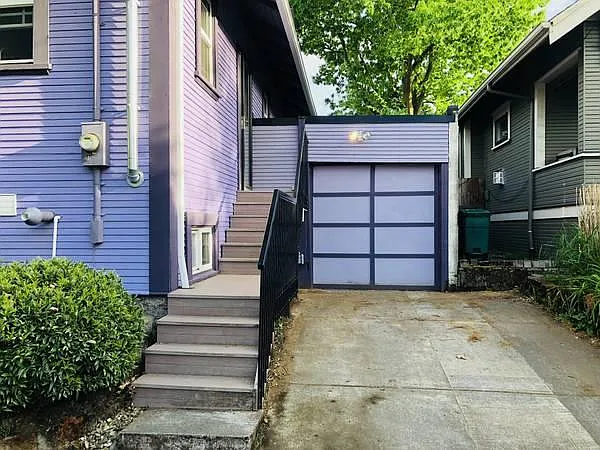 Off street driveway and garage