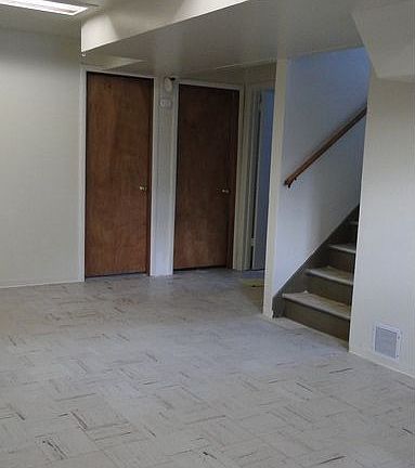 Family Room Looking At Doors To Bedrooms