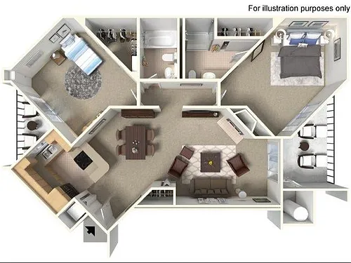 Floor plan 2 BEDROOM LARGE