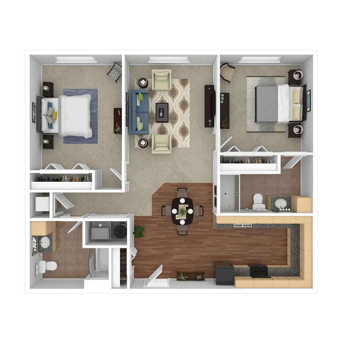 Floor plan 2 Bedroom C
