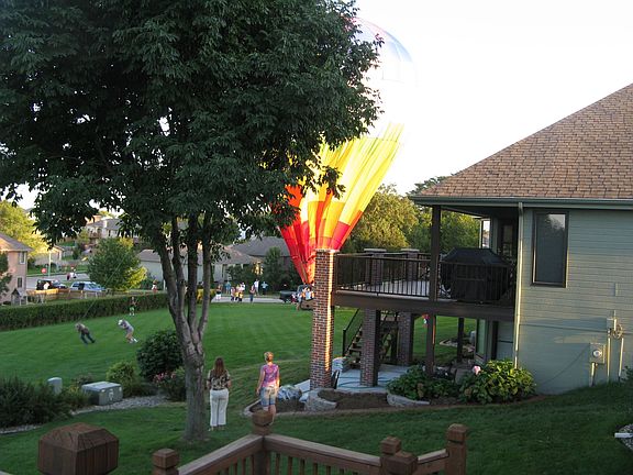 Huge Back Yard evidenced by this Balloon landing.